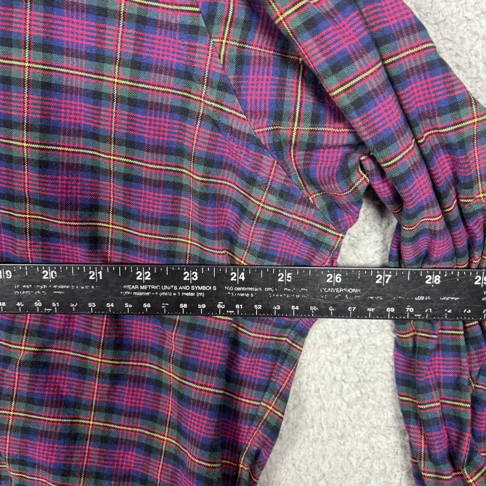 Polo Ralph Lauren Mens XXL Custom Fit Plaid Button Down Shirt Purple Multi